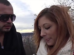 HUNT4K. Red-haired girl likes sex for money in front of her boyfriend