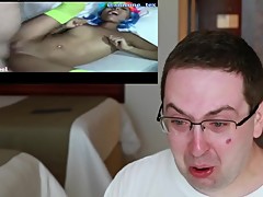 Nerdy Male Cuck Cries Over Silicone Cock Trailer